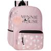 Disney Joumma Minnie Heads Zaino scuola rosa 30x38x12 cm Poliestere 13,68L, Rosa, Taglia unica, Zaino Heads