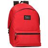 Pepe Jeans Aris Zaino per laptop doppio scomparto portatile 15,6 pollici 31 x 44 x 17,5 cm Zaino scuola poliestere by Joumma Bags, rosso, Zainet