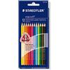 Staedtler matite colorate triangolari Ergosoft, mina morbida, confezione da 12 pastelli resistenti con mine anti-rottura, colori intensi, 157 C12