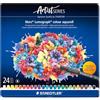 STAEDTLER Matite acquerellabili - 24 matite artistiche di alta qualità in astuccio di metallo - Design esagonale, mina da 3,6 mm, colori vivaci e resistenti alla luce - Ideali per acquerello