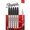 Sharpie Pennarelli indelebili | punta fine | nero | confezione da 5