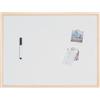 Bi-Office Lavagna Magnetica Bianca Basic Con Cornice In Legno, Superficie Speciale Cancellabile A Secco, 600 x 450 mm