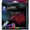 STAEDTLER NORIX - Matite colorate, 24 colori assortiti, confezione da 24, 186 C24