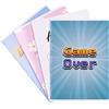 gimboo Quaderno scolastico formato A5, 16/16 fogli a quadretti/misto, confezione da 20 pezzi, motivi assortiti/per bambini per la scuola elementare, senza bordo, biglietti bianchi/blu a quadretti