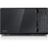 Toshiba Forni a Microonde Digitale, 20 Litri, 800W, 11 Livelli di Potenza, 6 Menu Automatici, Design a Specchio, Display LED, Scongelamento Rapido, Ideale per Pizza 9'', Color Nero-MW3-EM20PE(MB)