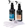 ERRECOM Kit Pulizia climatizzatori, Include Clima-Net 1L per Pulizia unità Interna e filtri, Bio Acid 1L detergente Acido con tensioattivi biodegradabili per Pulizia unità Esterna, Guanti
