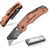 WORKPRO Coltello Taglierino, Professional Cutter con Manico in Legno, Taglierino Tascabile con 10 Lame di Ricmabio