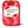 OFITURIA Nastro di Raso Rosso 5 mm x 20 m, Rotolo Nastro Regalo per Fiocchi e Confezioni, Nastro Decorativo Tessuto per pacchi Regalo, Bomboniere, Feste e Matrimoni (2 Pack, 2 Ud)