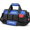 WORKPRO Borsa Porta Utensili per Attrezzi ad Apertura Larga con Base Rigida Anti Umidità 14''