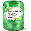 OFITURIA Nastro di Raso Verde 5 mm x 20 m, Rotolo Nastro Regalo per Fiocchi e Confezioni, Nastro Decorativo Tessuto per pacchi Regalo, Bomboniere, Feste e Matrimoni (2 Pack, 2 Ud)