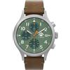 Timex Orologio Cronógrafo al Quarzo da Uomo con Cinturino in Pelle TW2W16400