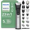 Norelco Philips Norelco - Kit da toelettatura da uomo con rasoio per barba, testa, capelli, corpo, inguine e viso con lame in titanio, 20 regolazioni di lunghezza, senza bisogno di olio per lame, MG7970/49