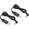 PATIKIL 6W 1A USB Step Up Tensione Convertitore, 2pz DC 5V To DC 9V Alimentazione Alimentazione Adattatore 90 Gradi Angolo 5.5x2.5mm Cavo per Router LED Lampada Altoparlanti