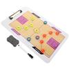 Cabilock Lavagna Tattica Basket Bifacciale, Basketball Whiteboard in PVC, 2 Lati, Campo Completo Frontale, per Allenatori di Basket, Scheda Coaching Colore Casuale