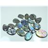 Lotto 17 pezzi pietre preziose sfuse mix labradorite viola naturale multi spe...