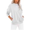 Cuptacc Felpa Donna Senza Cappuccio Maglietta Donna Girocollo Maglietta Maniche Lunghe T-Shirt Sportivo Top M