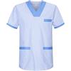 MISEMIYA - Abbigliamento Lavoro Unisex Collo Picco Maniche Corte Uniforme Clinica Ospedale Pulizia Veterinario IGIENE OSPITALITÁ - Ref.817