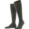FALKE Airport M Kh lana cotone al ginocchio tinta unita 1 paio, Calzini lunghi Uomo, Verde Green Melange 7155, 45-46