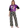 Disney Pigiama Donna - Pigiama Donna Cotone Lungo a Manica Corta S-XL Pigiami Due Pezzi - Regali Donna (Viola/Multi Jack, XL)