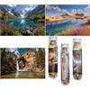 Luneko Piccoli puzzle per adulti puzzle impegnativo piccolo puzzle mini puzzle 150 pezzi micro puzzle piccolo laghi montagne cascate natura paesaggio viaggio puzzle 6 x 4 pollici 3 pezzi