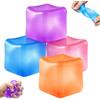 Huifengjie 4 Pezzi Stress Cube Squishy Antistress Ice Cube Pallina Giocattoli Squeeze Antistress Fidget Toys Sensazione di Maltosio per Bambini e Adulti (5CM)