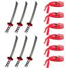 BORFUE 12 pz Ninja Bomboniera Gonfiabile Ninja Katana Spade Ninja Fasce Ninja Costume Accessori per Ragazze Ragazzi