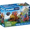 PLAYMOBIL | Cavalieri | Cannone dei Cavalieri del Leone | Cannone con 2 cavalieri e funzione di sparo | Giocattolo per bambini dai 4 anni in su | 72115