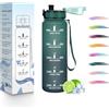 HoneyHolly Borraccia, 500ML A prova di perdite Borracce Motivazionale, Riutilizzabile Borraccia Bambini, Semplice e Portatile, Bottiglia Acqua per Corsa, Bicicletta, Lavoro, Scuola, Water Bottle