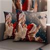 PETTI Artigiani Italiani - Coppia di Federe Cuscino 35x35 cm in Microfibra, Federe Natalizie, Cuscini Arredo di Natale Camera da Letto, Divano, Salotto, Set 2 Fodere Copricuscino, Federa Xmas 20