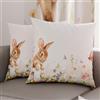 PETTI Artigiani Italiani - Coppia di Federe Cuscino Pasquali 50x30 cm in Microfibra, Cuscini Arredo di Pasqua, per Camera da Letto, Divano, Salotto, Set 2 Fodere Copricuscino, 100% Made in Italy
