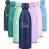 HoneyHolly Borraccia Termica, 18/8 Acciaio Inox Bottiglia Termica 1000ml - Senza BPA Borraccia Palestra, Isolato Sottovuoto, Borracce Termiche, Antigoccia, Bottiglia Acqua Termos per Scuola, Sport, Campeggio