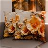 PETTI Artigiani Italiani - Coppia di Federe Cuscino 30x30 cm in Microfibra, Cuscini Arredo Camera da Letto, Divano, Salotto, Set 2 Fodere Copricuscino, Federa Floreale 06 17, 100% Made in Italy