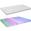 MiaSuite AILIME SRL Topper Memory BUGNATO Singolo 80X190 CM Alto 7 CM con Rivestimento SFODERABILE in Aloe Vera