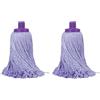 Rayen Mery 0545.41 Mocio Professionale in Microfibra | Testa Extra Grande | Super Assorbente | Resistente alla candeggina, Viola, 40 x 11 x 8 cm (Confezione da 2)