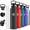 Grsta Borraccia Termica, Borraccia 1 litro, Senza BPA, Borracia con Cannuccia, Senza Perdite, Bottiglia Termica, Borracce Termiche, Isolato Sottovuoto, Borracce per Sport, Campeggio, Palestra, Yoga