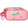 ROLL ROAD Fiore Prezioso, Accessori Da Viaggio Custodia Per Trucchi Bambine E Ragazze, Rosa (Pink), Astuccio doppio