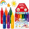 ZIMPLI - 6 Grandi Pastelli da Bagno, Pennarelli Lavabili e Colorati per Bambini, Giocattolo Creativo per la Doccia Senza Sporco, Divertimento in Vasca Facile da Pulire