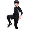 MeetHoo Set Sci Biancheria Intima Termica per Bambini Base Layer, Nero, S/135-145cm Boy's