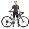 ATTABO Bicicletta Gravel GRADO 2.0 con Telaio in Alluminio 54 cm Bicicleta da Corsa con Manubrio ergonomico Bici strada con ruote da 28 Sella regolabile Deragliatore 10 velocità Colore Grigio