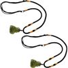 Vistnale Collana con ciondolo, Collana in Moldavite da 2 pezzi Meteorite di irregolare verde con pendente in Moldavite corda per la festa di compleanno4-7g