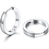 U7 Orecchini Uomo Donna Cerchio Piccolo Acciaio Inossidabile Dia. 7-16mm | Orecchini Cerchio Huggie Diametro 7/8/9/10/12/14/16mm; Acciaio Chirugico Anallergico Argento/Oro/Nero; Regalo per Uomo Donna