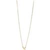 Purelei Catena a fiocchi, impermeabile e regolabile, in filigrana in acciaio inox con elegante ciondolo a fiocco e placcatura in oro 14 K/18 carati, giocosa e raffinata per tutti i giorni e occasioni