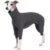 ESCCBOO Accogliente tutina intima in cotone soffice per levrieri italiani, whippet, super morbida e calda pigiama e tuta (M, grigio)