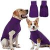 Hjyokuso cappotto cane, vestiti per cani, maglioncino cane morbido e caldo, felpa cane, cappottino cane taglia piccola, cappotto cane taglia media,maglione cane taglia grande - Viola 2XL