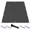 AJALGZ Vela Ombreggiante 5.3x7.2m Rettangolare Impermeabile - Tenda da Sole per Esterno Anti-UV - Telo Parasole con Occhielli e Corde per Giardino, Terrazzo, Patio - Antracite