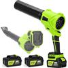 JUOIFIP Soffiatore a Batteria con Batteria da 2 X 4,0Ah, 980.000 RPM | Soffiatore Foglie Elettrico Rotazione a 180 Gradi, Soffiatore a Batteria Potente per Giardino, Cortile