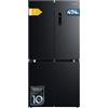 Cecotec Frigorifero 4 Porte Total No Frost di 474L Bolero CoolMarket 4D 474 Dark E. Altezza 177,5cm, Larghezza 83,3cm, Classe E, Silenzioso, Illuminazione LED, Compressore Inverter Plus, Inox Nero