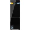 Cecotec Frigorifero Combinato No Frost Bolero CoolMarket Combi 456 Black Glass E.456L, Altezza 201cmx59,5cm Larghezza, MAX INSIDE con VIP tech, Compressore Inverter Plus, Portabottiglie, Ripiani Vetro