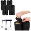 Relaxdays Pesi per Gazebo, Set da 4 Zavorre per Tende & Padiglioni, da Riempire con Sabbia o Pietre,10 kg per Piede,nero