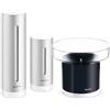 Netatmo Confezione di stazione meteorologica per esterni + sensore per esterni + pluviometro intelligente, umidità, qualità dell'aria, livelli di rumore interno, pressione barometrica, NBU-NWS-NRG-EU